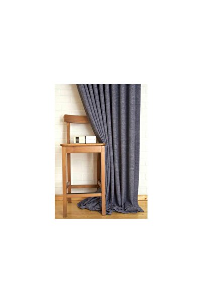 Vivense MASSARELLİ FON PERDE KETEN LACİVERT 1-3 SIK PİLE 200X260