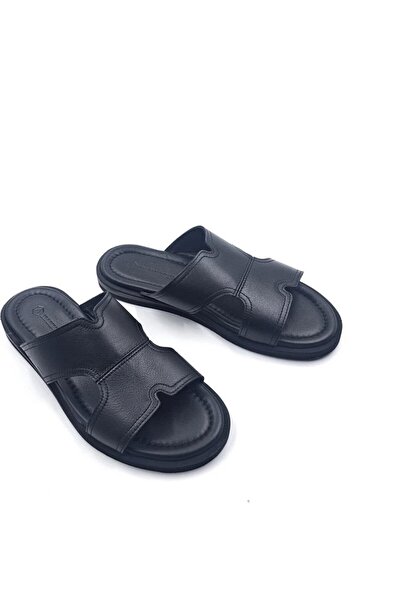 Hammer Jack Hammerjack Matera Genuine Leather Men's Slippers Black 905 2510-m