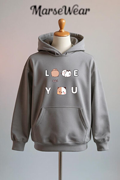 Vordevia Printed Cotton 3 Thread O Oversized K Hooded Sweatshirt