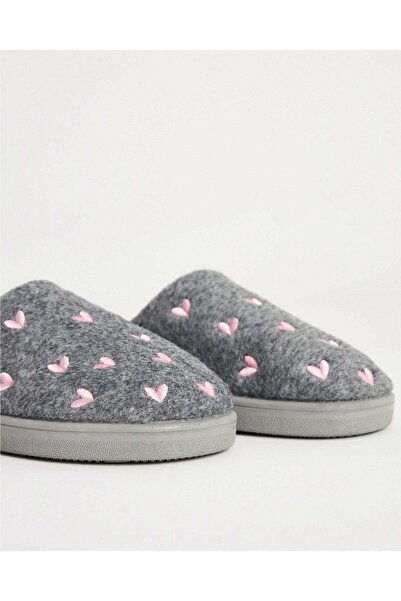 Chirpy Women's Heart Patterned Indoor Shoes - Herz