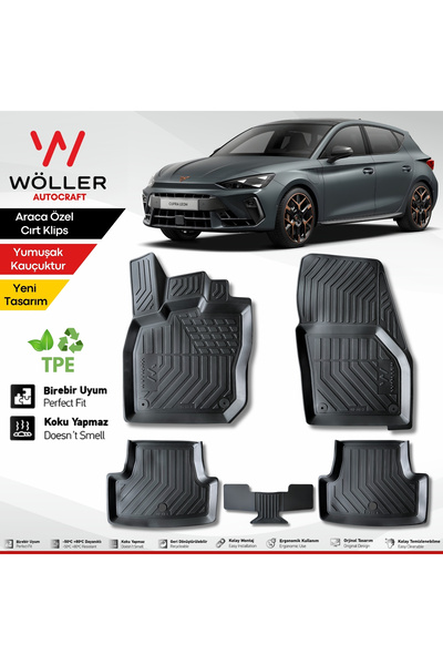 wöller Cupra Leon Paspas Makyajlı 2024 2026 Arası Uyumlu 3d Havuzlu Paspas