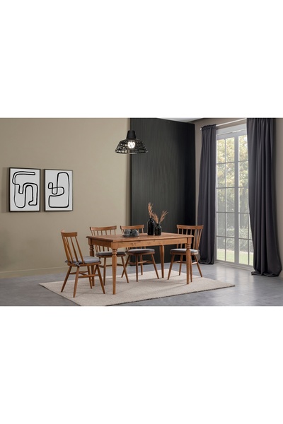 Vivense WEST AHŞAP MASA TAKIMI, 120x80