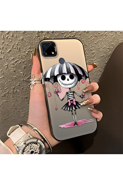 Hontinga حافظة متوافقة مع هاتف Realme C25S، حافظة هاتف صلبة مضادة للسقوط للفتيات