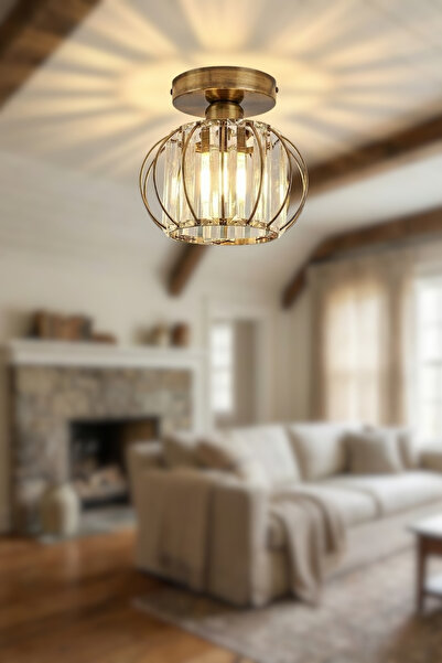 RONİSU AYDINLATMA Orbion Kristal Taşlı Tekli Avize - Modern Şık Kristal Taşlı...