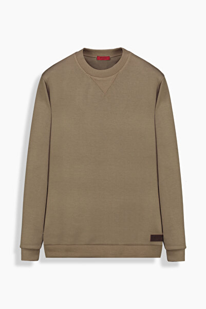 Sarar İNTERVİEW Bisiklet Yaka Erkek Koyu Bej Sweatshirt