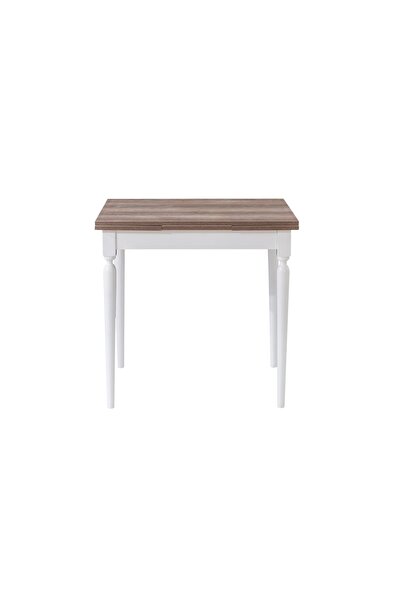 Vivense Florya Çizilmez Açılır Mutfak Masası, Ceviz Beyaz, 70X80