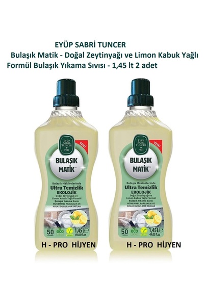 Eyüp Sabri Tuncer Doğal Zeytinyağı ve Limon Kabuk Yağlı Bulaşık Yıkama Sıvısı...