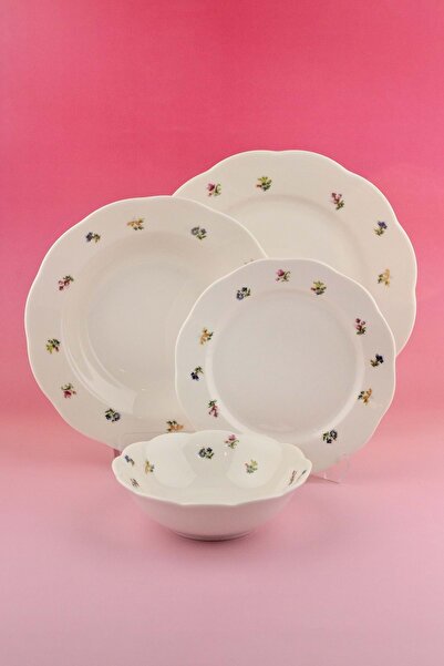 Bursa Porselen Dekor Flora Porcelain 2-Person 7-Piece Dinner Set
