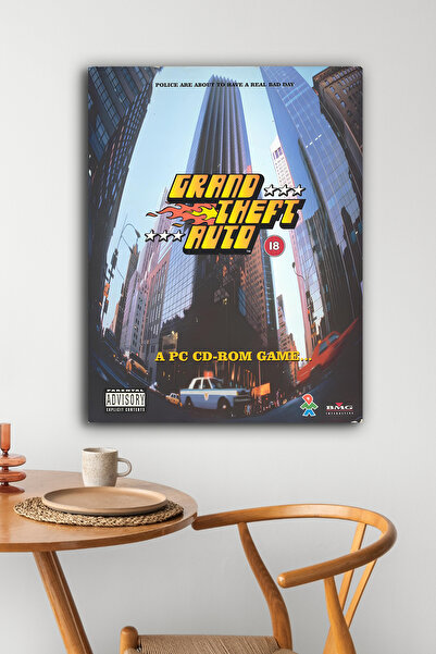 postercraft Γκραντ Θεφτ Ότο Ρετρό Μοντέρνα Αφίσα Ταμπλό Τραπεζαρίας/Πίνακα Το