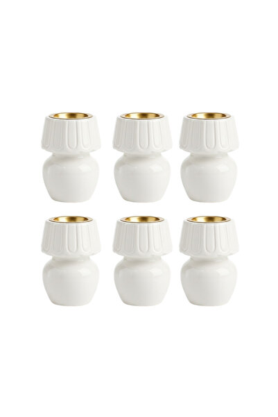 Generic Luxury white ceramic incense burner sets with a modern design - 6 pieces