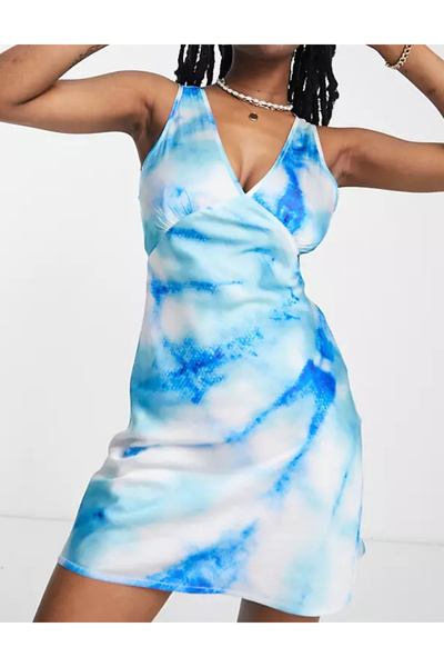 collusion mini dress, mixed colors