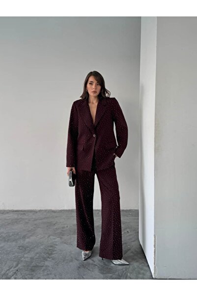 mydukkan.co Premium Stone Detailed Jacket and Pants Set