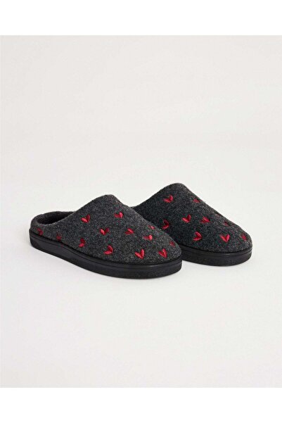 Chirpy Women's Heart Patterned Indoor Shoes - Herz