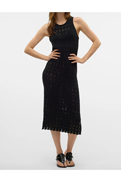Vero Moda midi dress, black