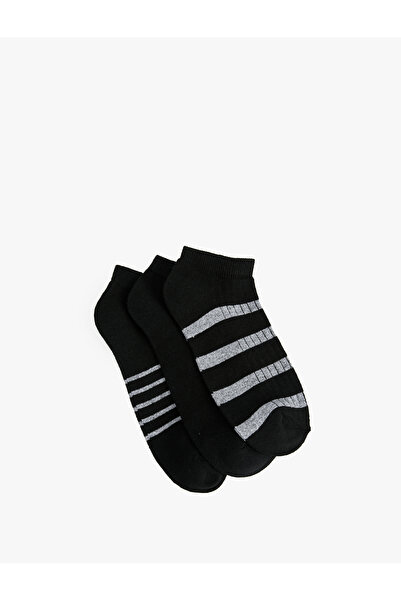 Koton Комплект от 3 раирани ботуши чорапи