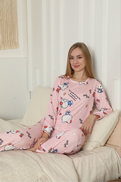 PEMBİŞ HOMEWEAR Ροζ Σετ Πιτζάμες Hello Kitty 2 τεμαχίων