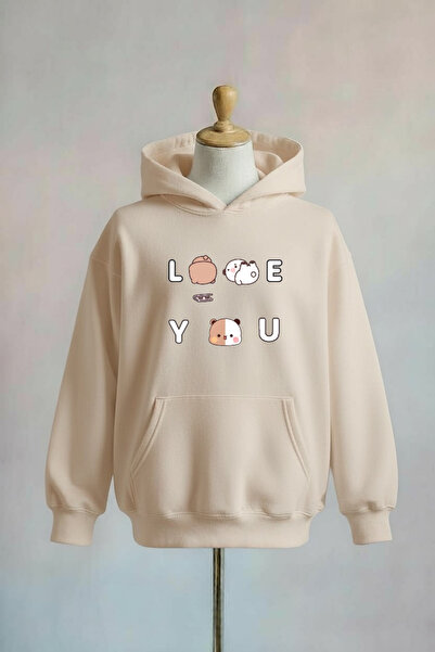 Vordevia Printed Cotton 3 Thread O Oversized K Hooded Sweatshirt