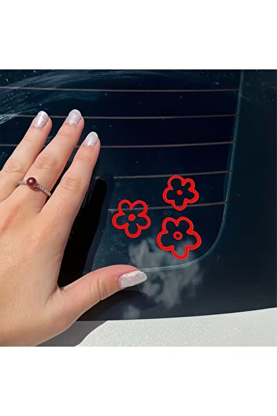 ÖZGÜL REKLAM 3 parça çiçek sticker Araba sticker / Motor Sticker / Laptop Sti...