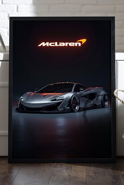 Duvarda Αφίσα McLaren 570S με μαύρο ξύλινο πλαίσιο, διακοσμητικός πίνακας τοί...