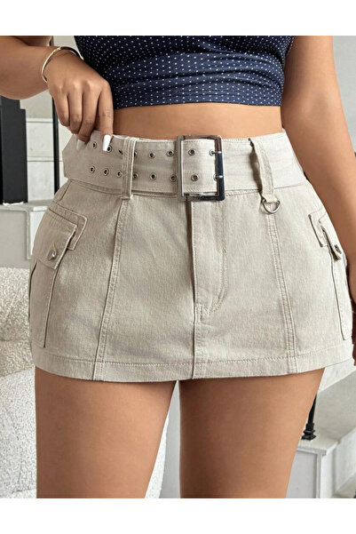 Sheya Shein Curve+ mini skirt, beige