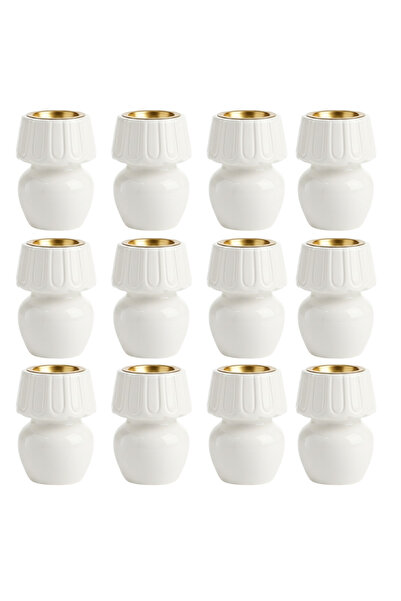 Generic Luxury white ceramic incense burner sets with a modern design - 12 pieces