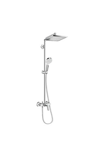 Hansgrohe Crometta E Duş Kolonu 240 1 jet, Tek Kollu batarya İle Krom