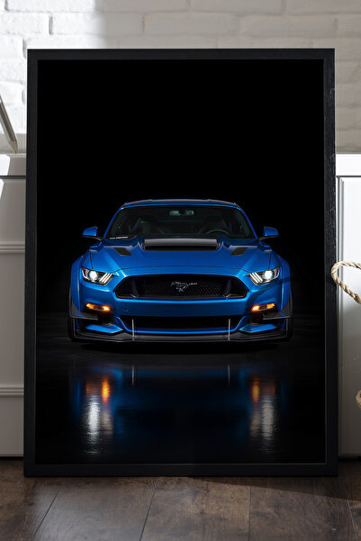 Duvarda Αφίσα Ford Mustang Shelby Super Snake με μαύρο ξύλινο πλαίσιο, διακοσ...