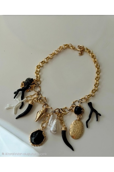 Hilals Butik Zra Model Single Charm Necklace