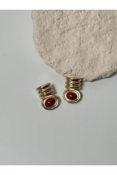 Ladies&Gentlemen Vintage Style Gold Earrings – Minimal Stylish Model with Bur...