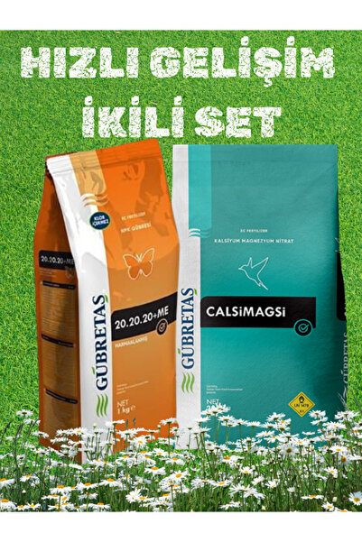 GÜBRETAŞ HIZLI GELİŞİM SETİ Bitki Çiçek Ağaç Çim Bakım Gübre Seti 20.20.20+ME...