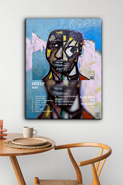 postercraft BLOK3 OBSESIF Album Tasarım Modern Panel Tablo Poster