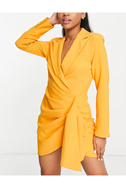 Lavish Alice x Patricia Bright Lavish Alice Blazer Dress, orange