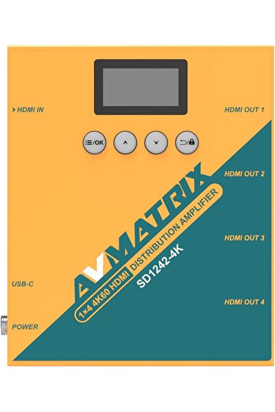 Avmatrix موزع HDMI SD1242-4K بدقة 4K60 (1x4)
