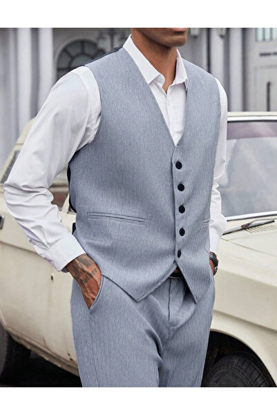 Sheya Shein suit vest, gray