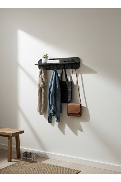 UMN DECOR Modern Raflı Duvar Askılığı - Dekoratif Portmanto Antre Askısı - Ra...