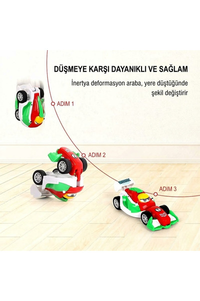 craftivio Foldable Toy Racing Car That Transforms When You Hit It - Battery-Free Shockproof Acrobat Car