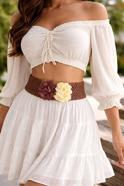 Gönülden Tasarım Elastic Floral Women's Belt