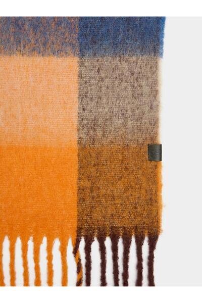 PARFOIS Kareli ve Püsküllü Atkı