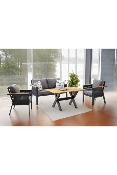 Vivense CAPELLA İKİLİ BAHÇE OTURMA GRUBU, ANTRASİT