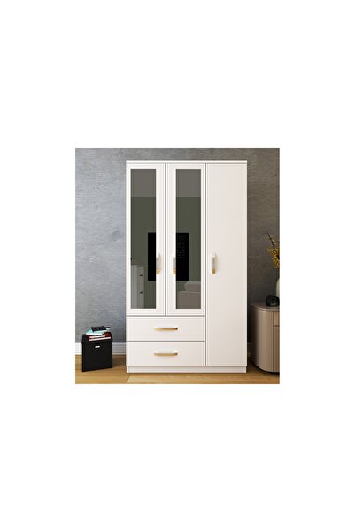 Vivense HOME AYNALI GARDIROP GM851, 3 KAPI 2 ÇEKMECELİ