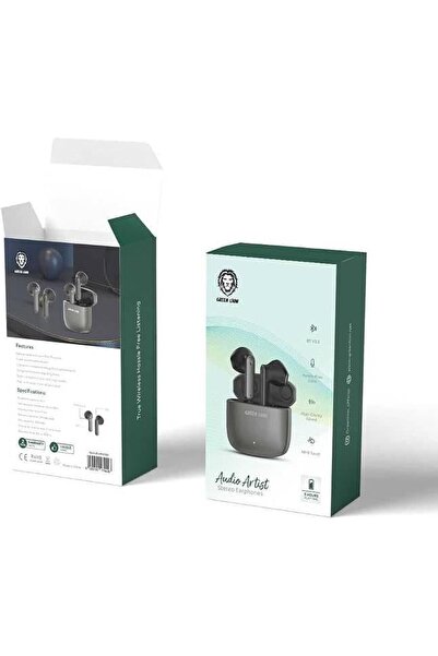 Green Lion Stereo Earphones - Black