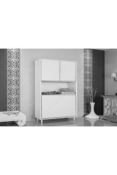 Vivense MODİLAYN NUVANO BANYO DOLABI, SEPETLİ, BEYAZ