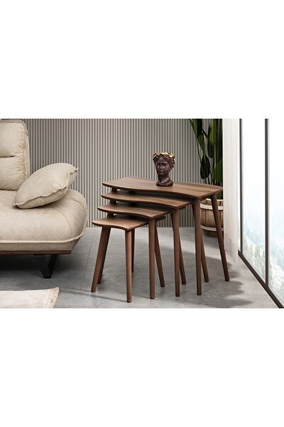 Vivense SALSA ZİGON SEHPA, DÖRTLÜ, CEVİZ