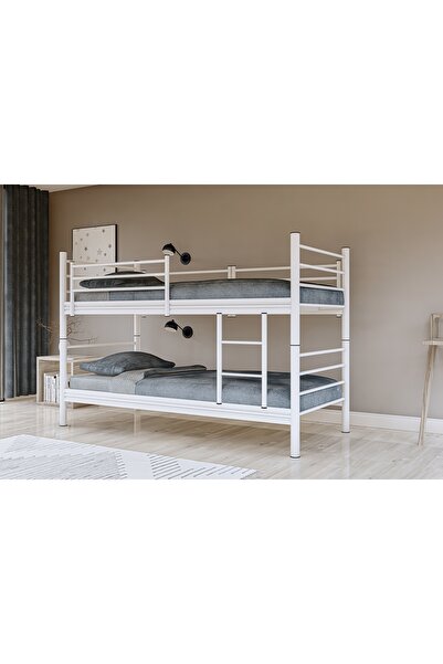 Vivense LEVEL AYRILABİLİR ÇİFTLİ RANZA, BEYAZ, 190X90, GM 129