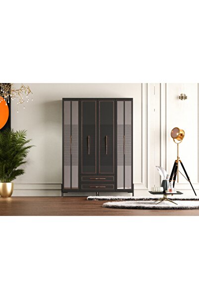 Vivense PLATİN COUNTRY GARDIROP, 4 KAPAKLI