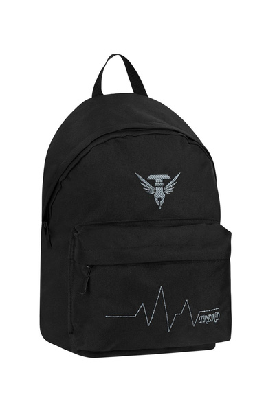 Tonny Black Unisex Black Gray Large Volume Backpack Suitable for Daily and School Use