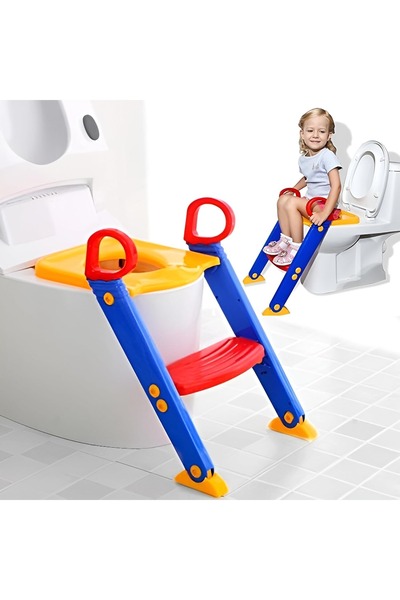 Primo Plus Foldable Toddler Toilet Training Seat with Step Ladder and Safety ...