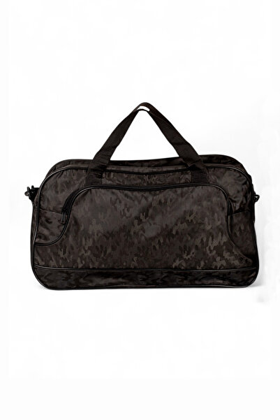 Tonny Black Unisex Black Camouflage Camouflage Patterned Front Zipper Two Com...