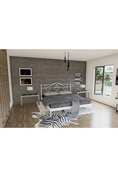 Vivense GOLD DUBLEX METAL KARYOLA, BEYAZ, 140X190