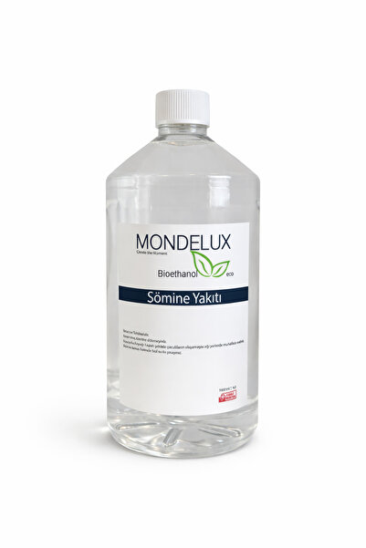 Mondelux Bioethanol Şömine Yakıtı – 1 Litre Bitkisel İçerikli,Kokusuz ve Duma...
